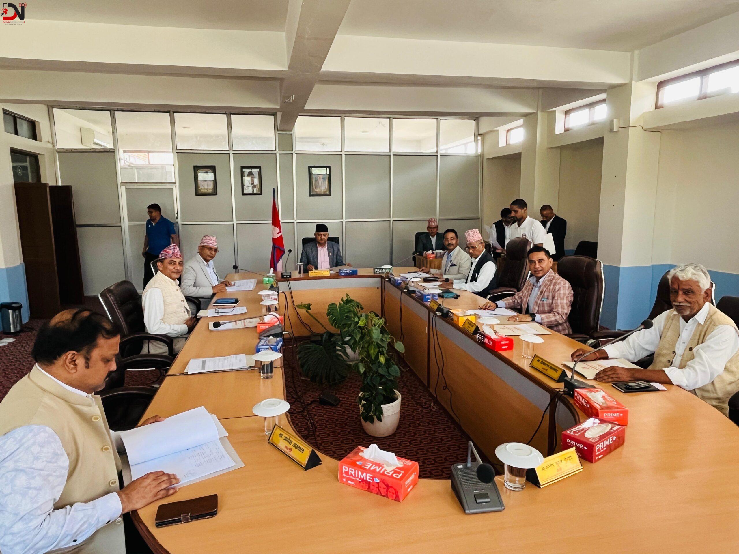 लुम्बिनी प्रदेश मन्त्रिपरिषद्को बैठक : १२ वटा निर्णय