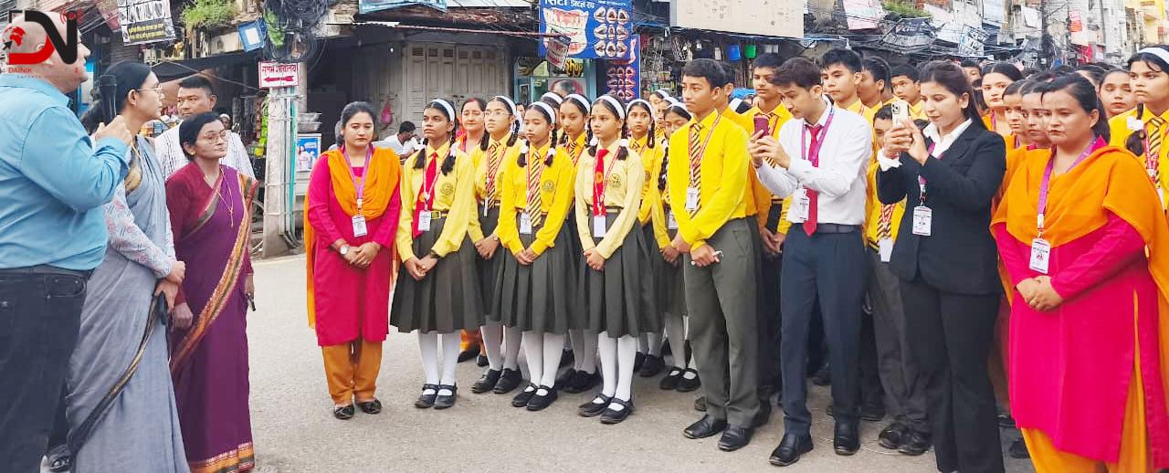 सहिदलाई दिए विद्यार्थीले श्रद्धाञ्जली