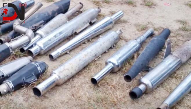 मोडिफाइ मोटरसाइकलाई कारवाही