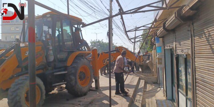 नेपालगन्जमा अतिक्रमित संरचना हटाउन सुरु