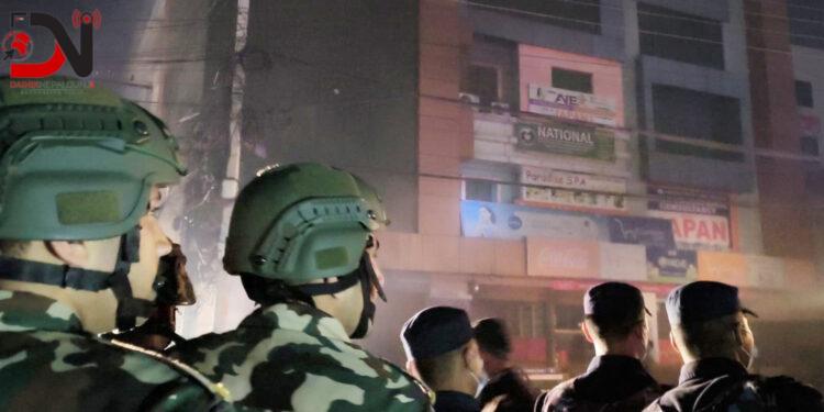 वेष्टर्न मलमा लाग्यो आगो