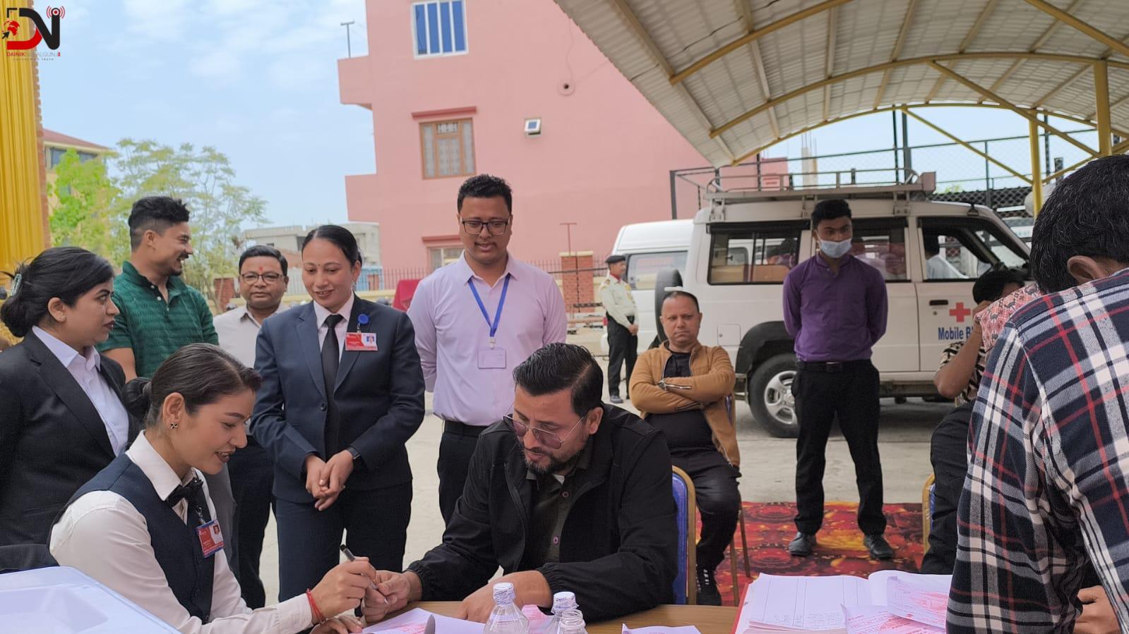 क्यासिनोले गर्यो रक्तदान