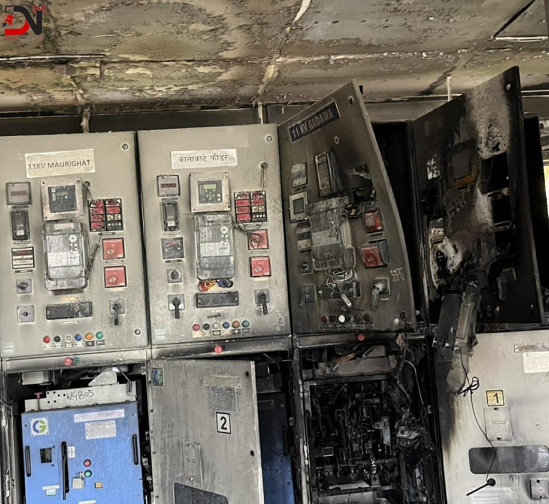 विद्युत कन्ट्रोल हाउसमा आगलागी