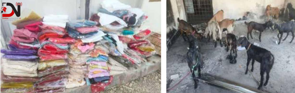 सात लाखभन्दा बढी मूल्यका सामग्री नियन्त्रणमा