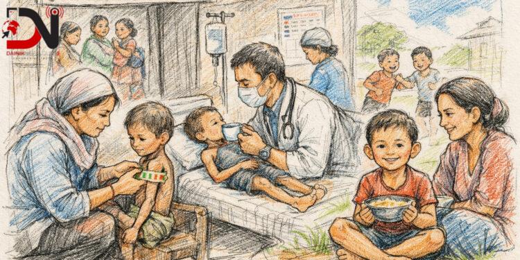 बाँके : स्क्रिनिङ्गबाट फेला परे २ सय ३३ कुपोषित बालबालिका