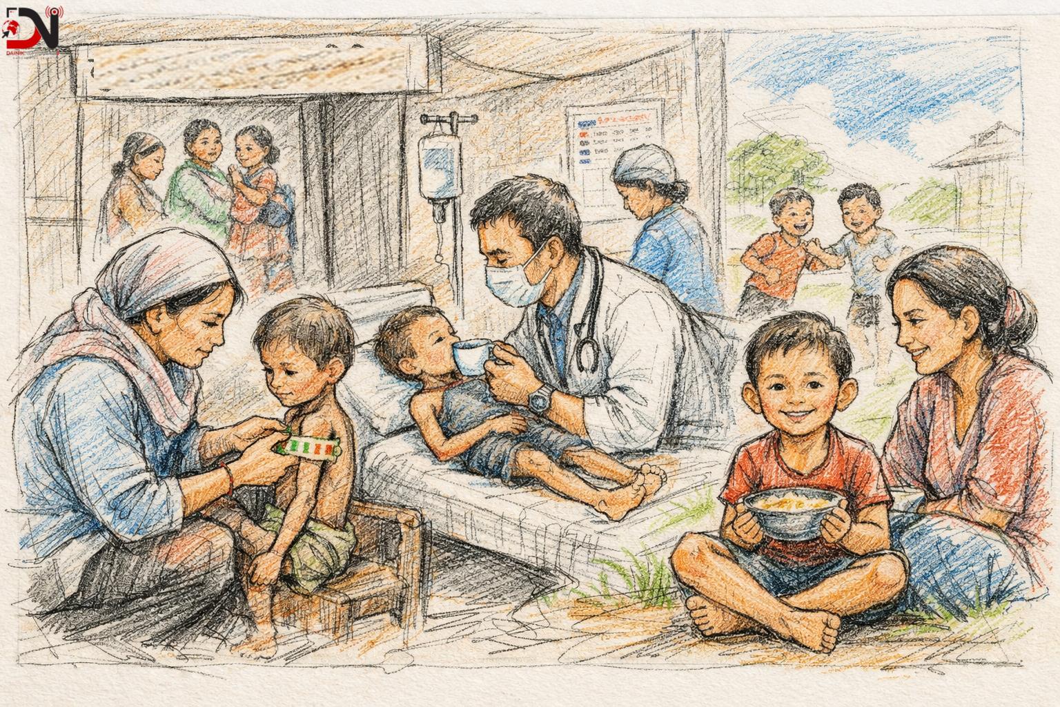 बाँके : स्क्रिनिङ्गबाट फेला परे २ सय ३३ कुपोषित बालबालिका