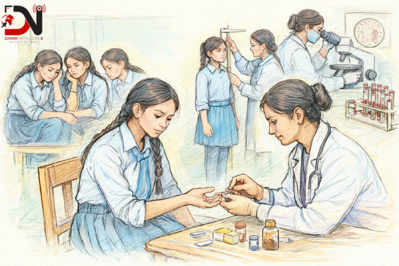 बाँके : किशोरीमा रक्तअल्पता र तौल समस्या