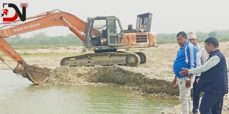 बाँकेमा नदीजन्य पदार्थको अबैध उत्खननबारे अनुगमन