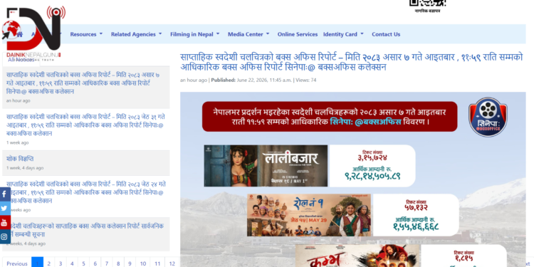 चलचित्र ‘लालीबजार’ सबैभन्दा अघि