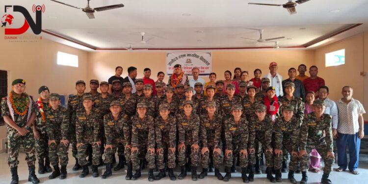 नेपाली सेनाद्वारा विद्यार्थीलाई राष्ट्रिय सेवा दल NCC तालिम