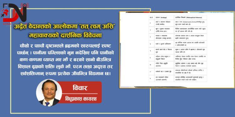अद्वैत वेदान्तको आलोकमा ‘तत् त्वम् असि’ महावाक्यको दार्शनिक विवेचना