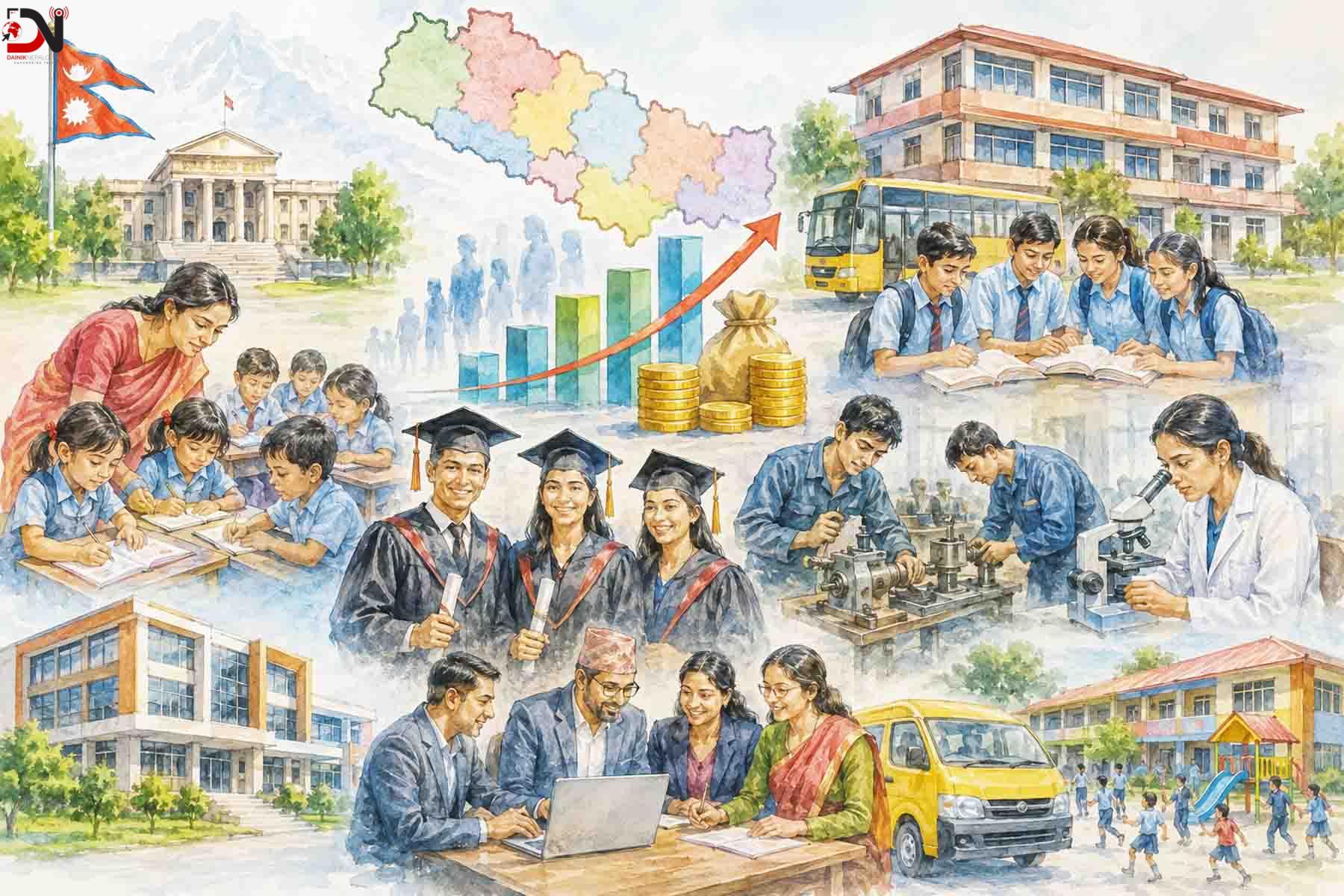 गैर सरकारी शिक्षण संस्थाबाट तीन बढीलाई रोजगारी