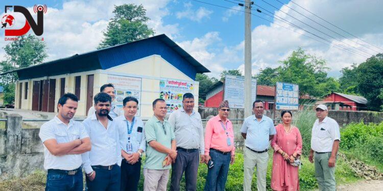 गर्मी र बाढीजन्य जोखिम न्यूनीकरणका कार्यक्रमको राप्तीसोनारीमा स्थलगत अनुगमन