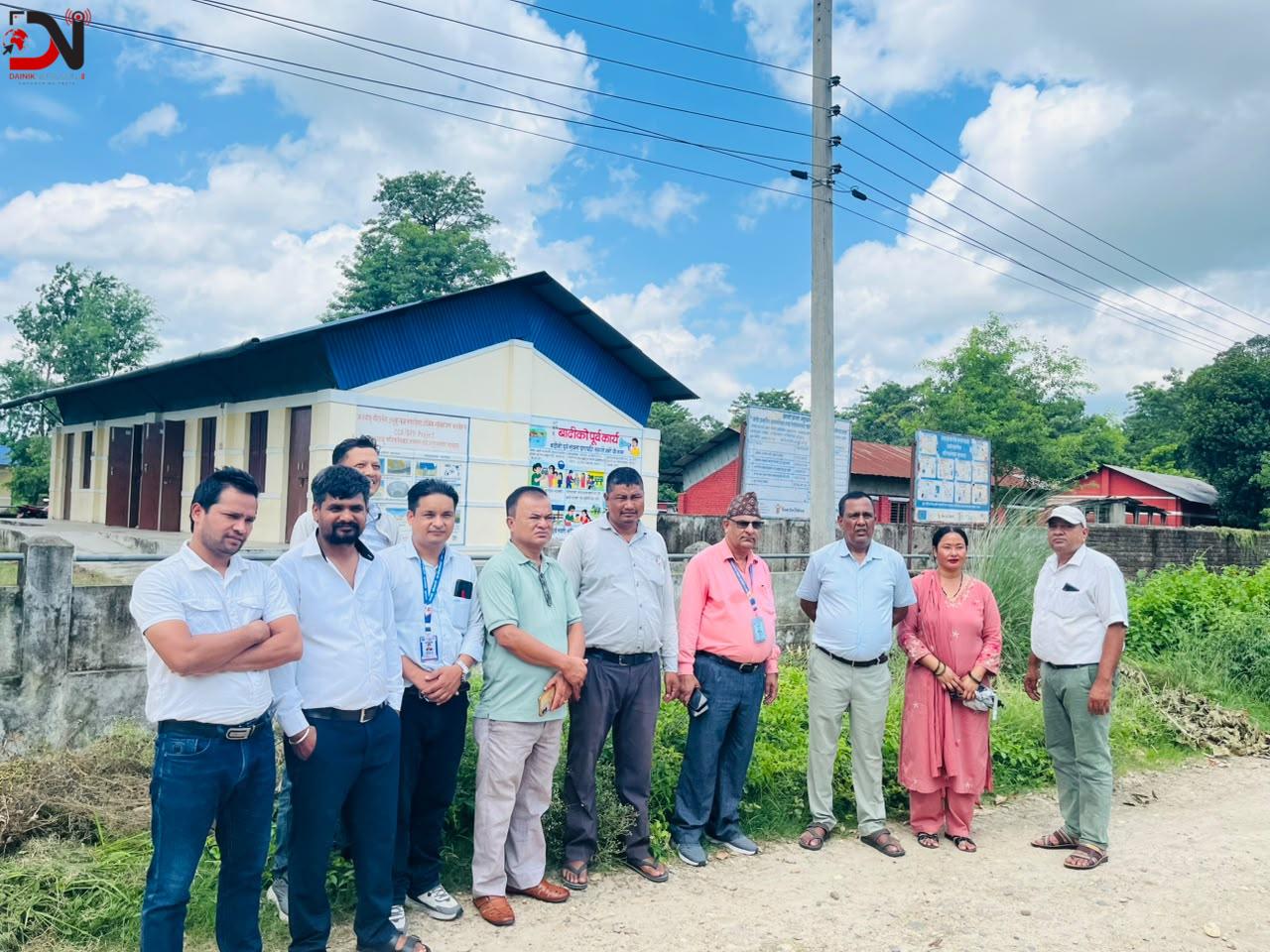 गर्मी र बाढीजन्य जोखिम न्यूनीकरणका कार्यक्रमको राप्तीसोनारीमा स्थलगत अनुगमन