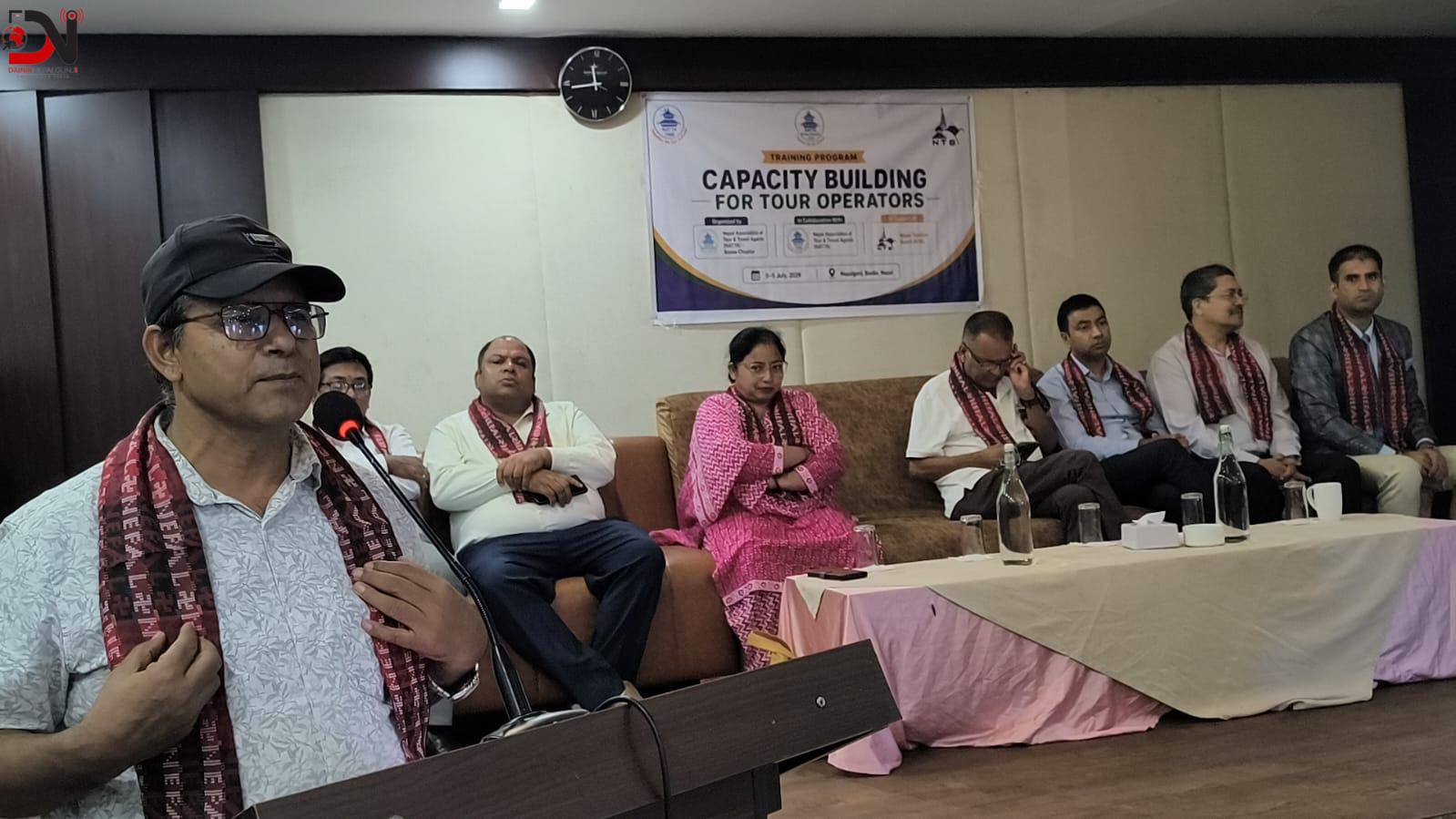 नेपालगन्जमा तीन दिने पर्यटन तालिम सुरु, पर्यटन क्षेत्रको विकासका लागि बजेट र साझेदारीमा जोड