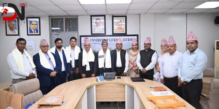 लुम्बिनी प्राविधिक विश्वविद्यालय र लखनऊ विश्वविद्यालयबीच शैक्षिक सहकार्यको सम्झौता हस्ताक्षर