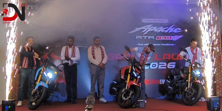 नेपालगन्जमा नयाँ TVS Apache RTR 160 4V सार्वजनिक