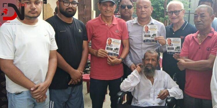 सिंहले दिए जेष्ठ नागरिकलाई ह्वीलचियर
