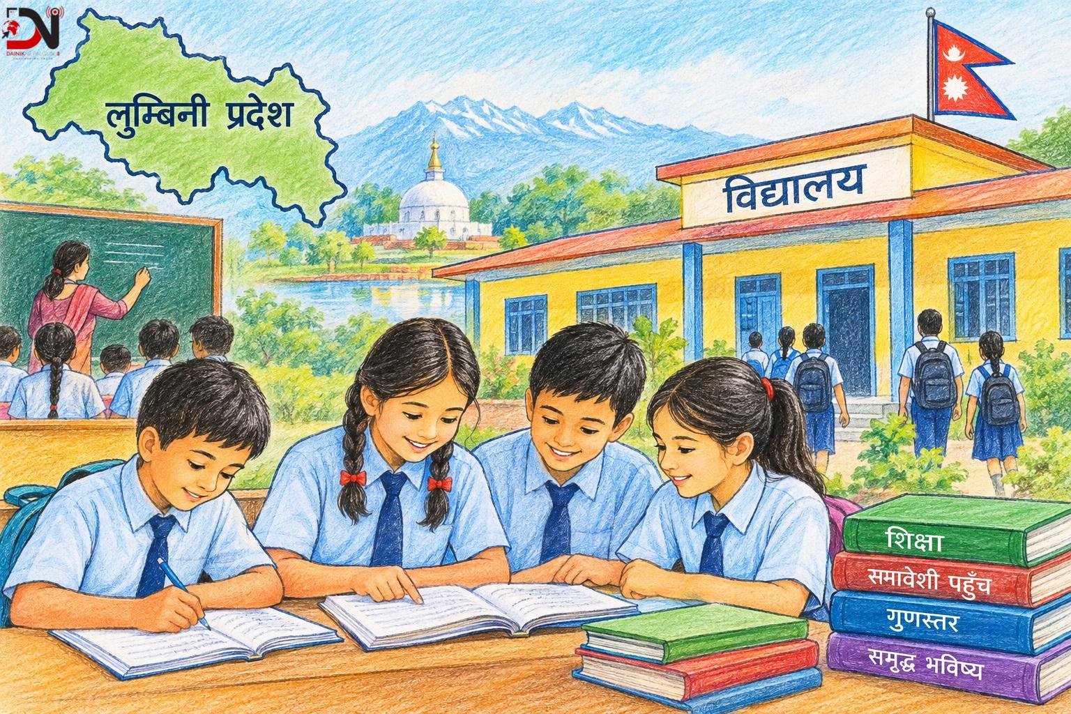 लुम्बिनी : ५ हजार बढी विद्यालय, १२ लाख बढी विद्यार्थी