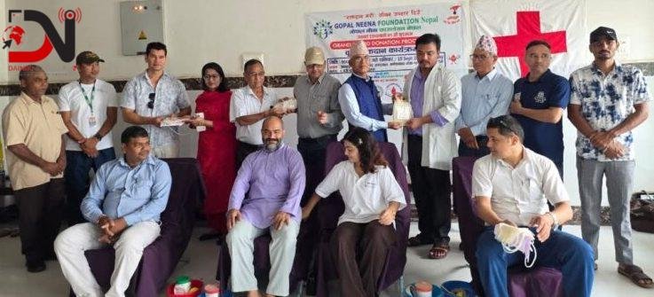 रक्त अभियन्तालाई सम्मान, ६३ जनाले गरे रक्तदान