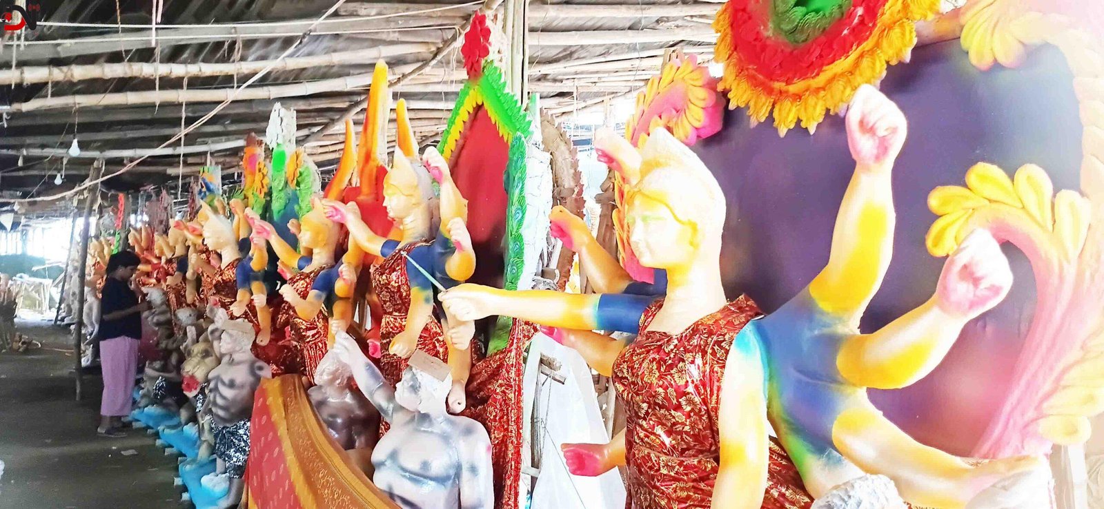 तयार हुँदै दशैंका लागि दुर्गा मूर्ति